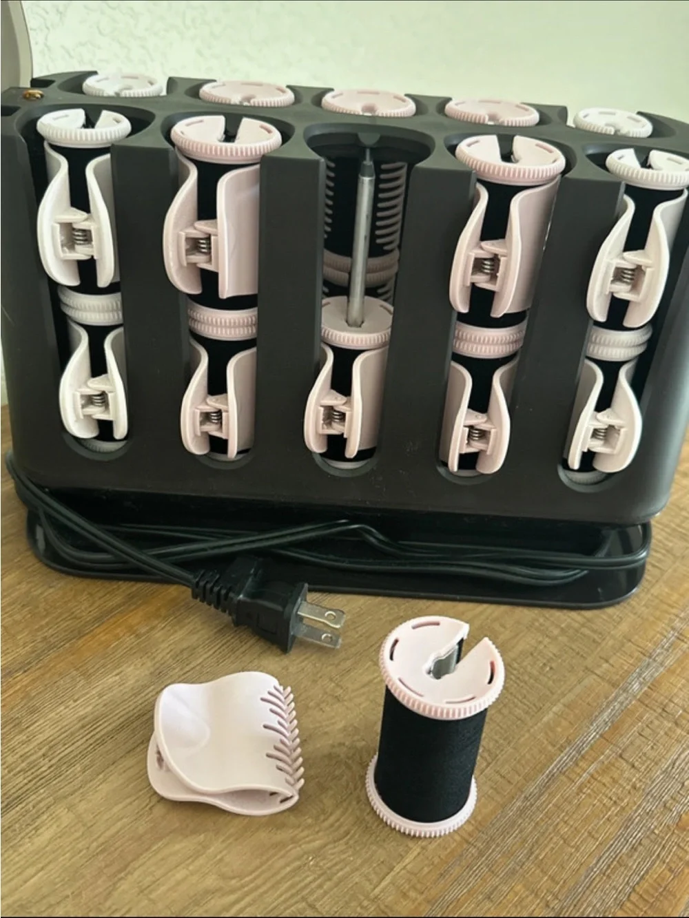 Remington Pink Clip-In Heated Hair Roller Set with Case